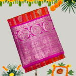 Venkatagiri-Pure-Silk-Whole-Saree-Design-and-Buttah-Orange-1-1.png Exquisite Venkatagiri Handloom Pure Silk Saree with Rich Zari Brocade